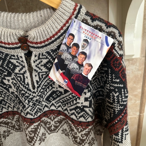 Dale of Norway Nagano 1998 Olympic Sweater NWT Nordic Ski Wool Made in Norway - Picture 8 of 10